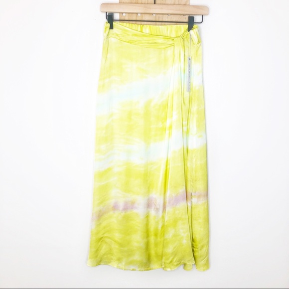 NWT YFB SAVANNA PRINTED TIE DYE NEON MIDI SKIRT - Picture 4 of 9